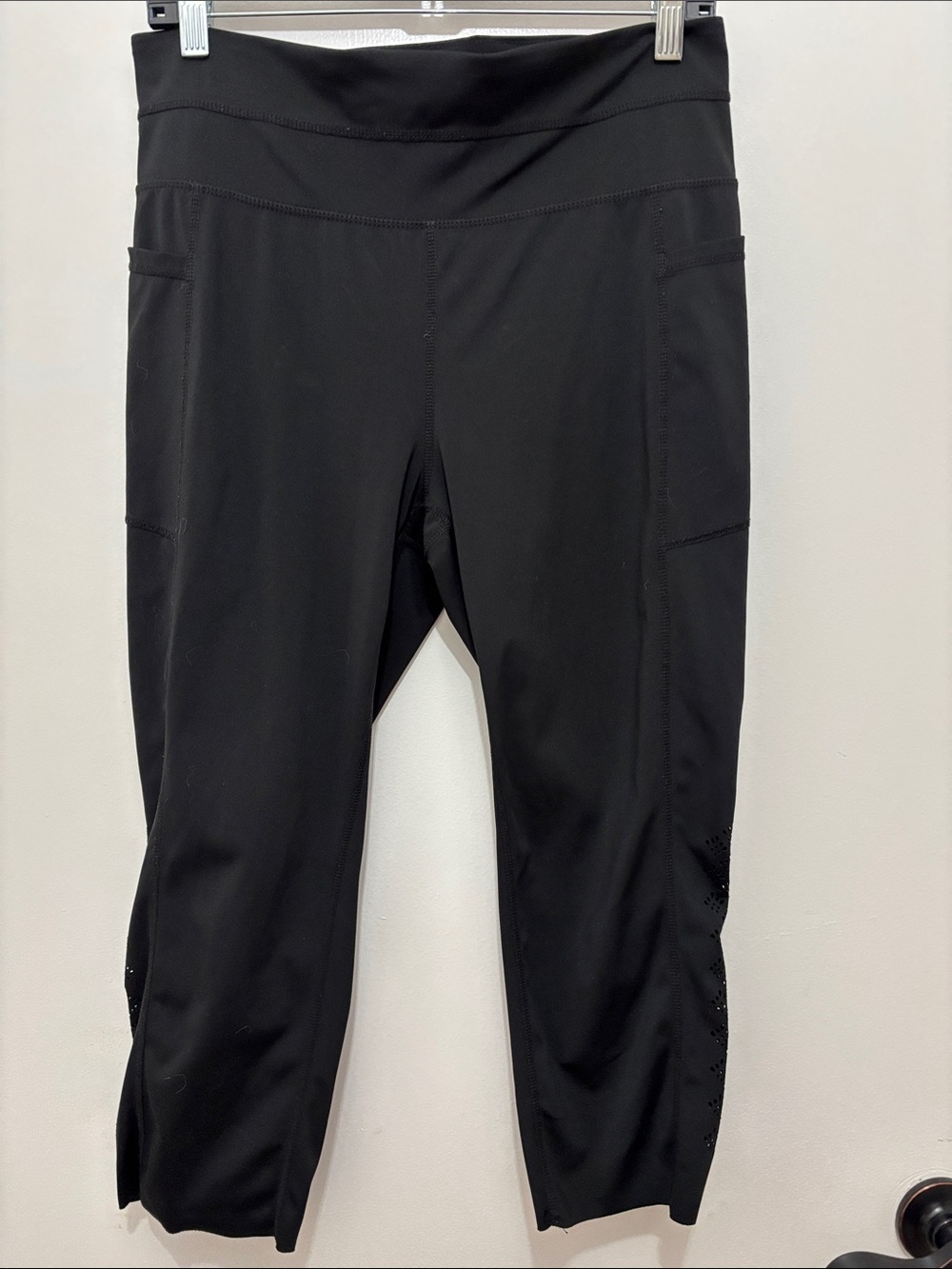 Tangerine Black Performance Capri Leggings